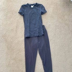 Blue/Grey Aritzia set